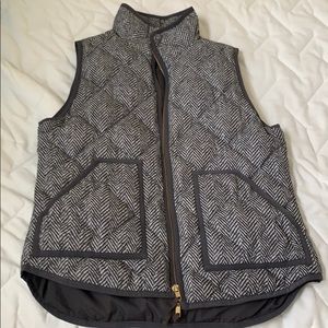 J. Crew herringbone puffer vest
